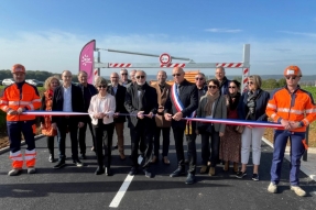 Inauguration de l'aire de covoiturage de Fénay
